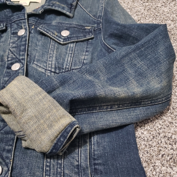 NEW Anthro Distressed Denim Jacket - Picture 5 of 12